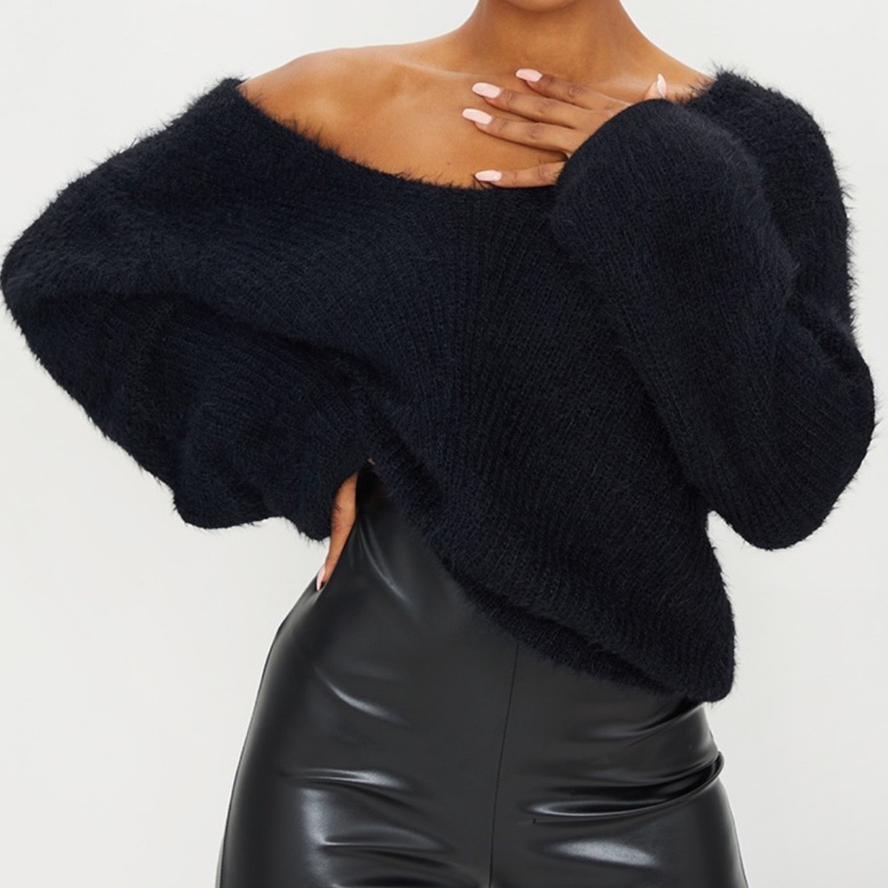 Black knitted sweater